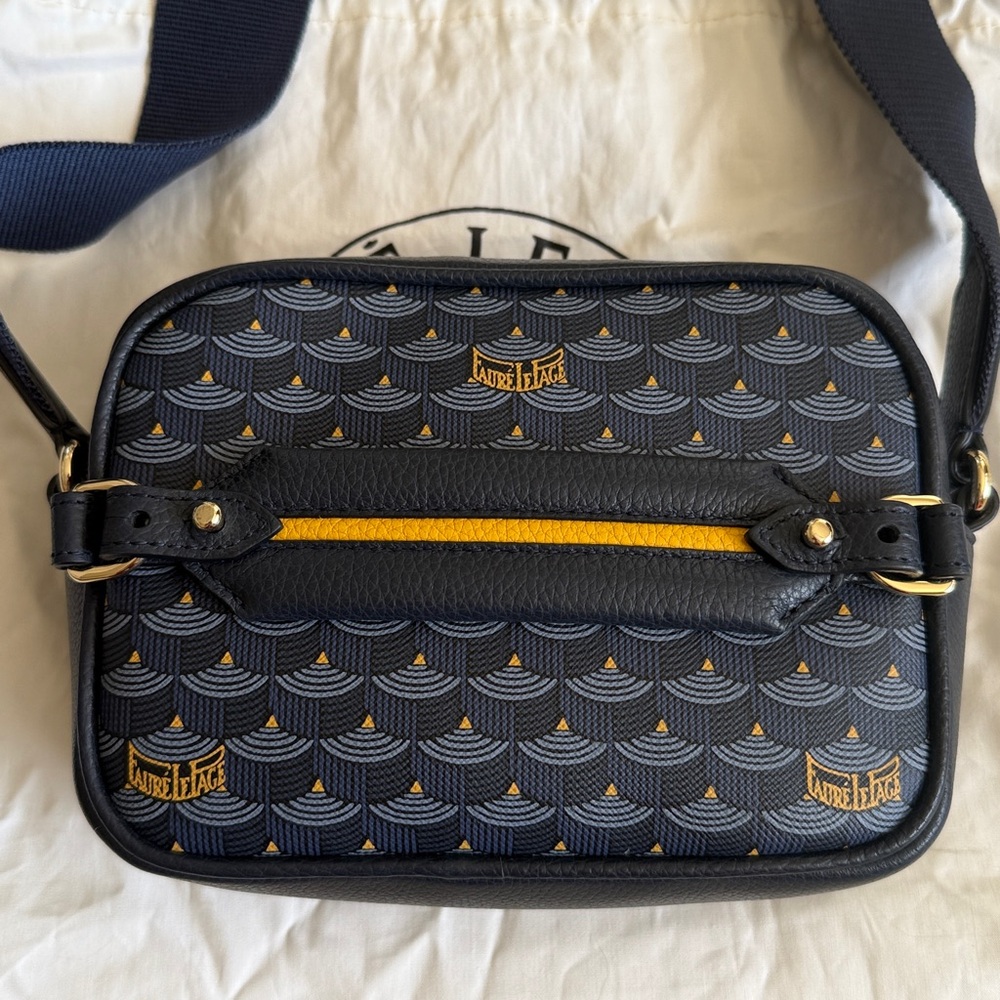 Authentic Faure Le Page Navy Blue Crossbody Bag